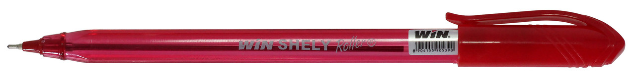 Ручка масляна WIN (SHELLY), чорнила червоні, трикутна форма